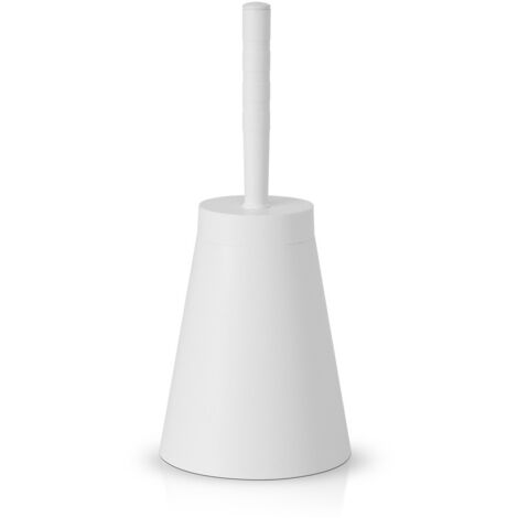 Portascopino wc conico in Plastica bianco da appoggio