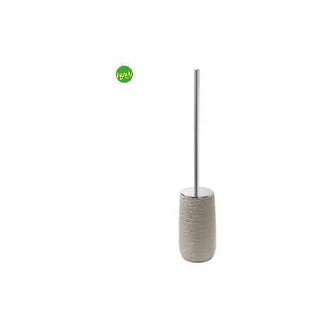 Portascopino wc da appoggio in resina modello gemini cm Ø 10x45,7 tortora Gedy