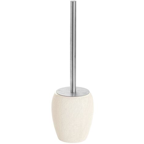 Portascopino Wc  In Ceramica e Acciaio Bianco dal Etnico Safari
