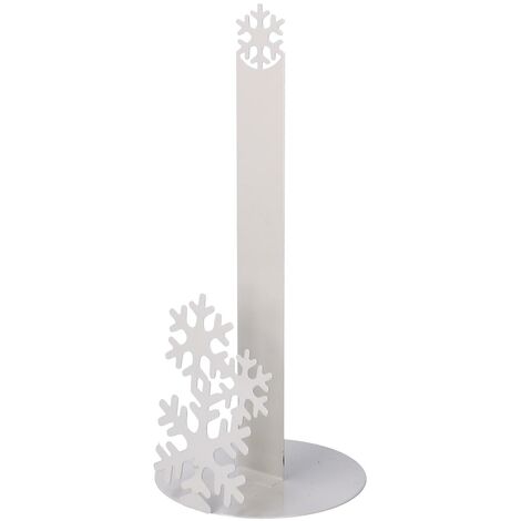 Portascottex metallo fiocco neve biancotondo cm ø15h33