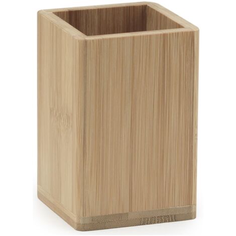 Portaspazzolini bagno da appoggio bambu naturale bonnie gedy bn98