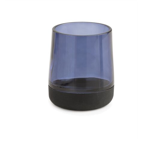 Portaspazzolini d' appoggio in vetro e silicone NC98 Gedy serie NICOLE Blu