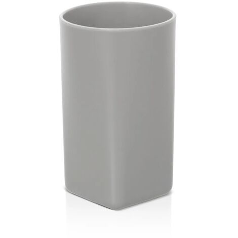 Portaspazzolini da appoggio grigio in abs Tender