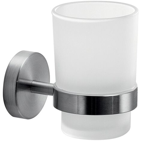 Portaspazzolini da muro in acciaio inox AISI 304 Gedy 5010 serie PROJECT Satinato