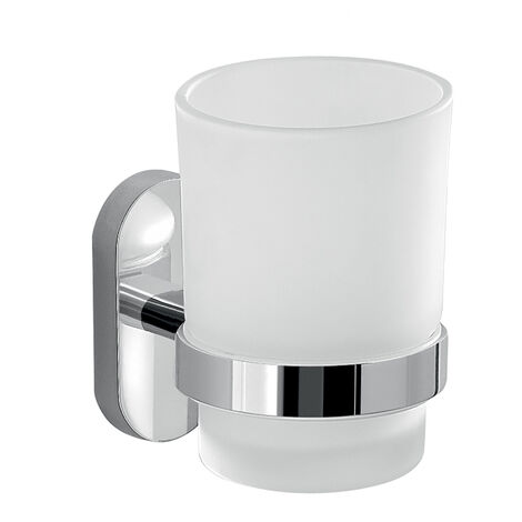 Portaspazzolini da muro in acciaio inox e Cromall 5310 Gedy serie FEBO Cromato