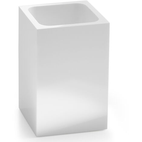 Portaspazzolini d'appoggio GEDY linea Sofia in resina colore Bianco