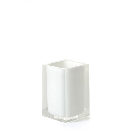 Portaspazzolini d'appoggio in resina RA98 Gedy serie RAINBOW Bianco