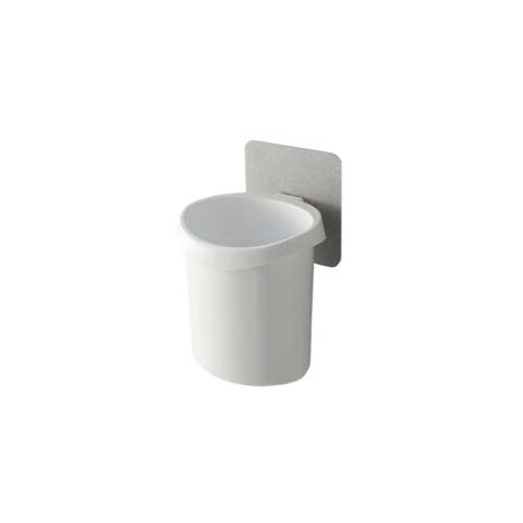 PORTASPAZZOLINO BAGNO IN ABS- - mm.100x90x134 - colore bianco - 6 pezzi AGLAIA