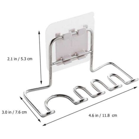 Portaspazzolino da parete in acciaio inox, portaoggetti da bagno sospeso