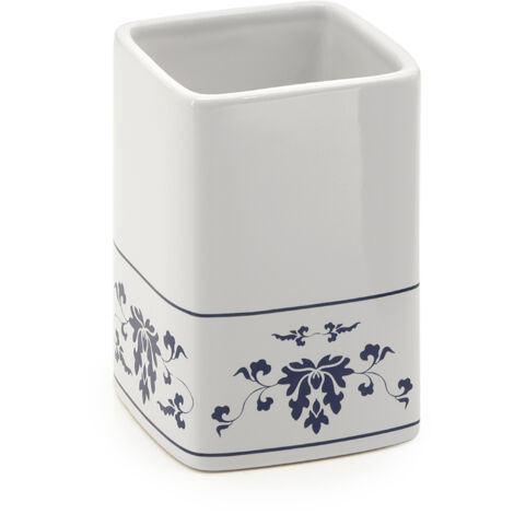 Portaspazzolino d'appoggio Gedy Cixi Bianco/Blu