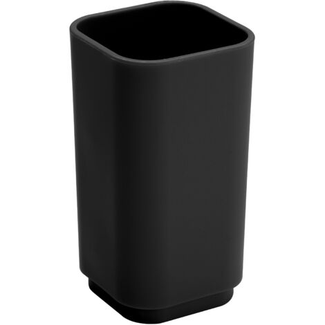 Portaspazzolino d'appoggio in resina termoplastica Seventy Gedy 6398 - Nero