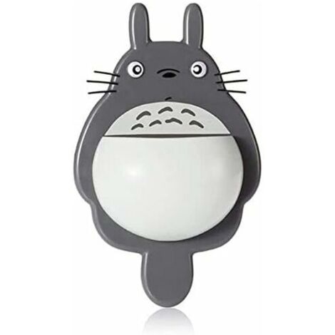 Portaspazzolino e dentifricio Totoro per bagno, mensole portaoggetti con ventosa e supporti a parete per bagno (B)