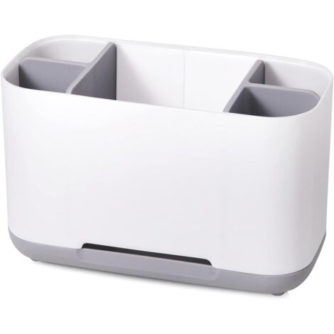 Portaspazzolino elettrico, Organizer per spazzolino da bagno, Portaspazzolino con tazza e foro di scarico, Fondo antiscivolo, per lavandino.
