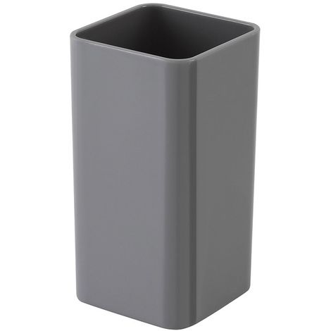 Portaspazzolino Grigio da Appoggio per Bagno Moderno Star