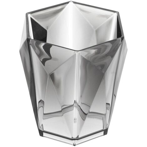 Portaspazzolino Grigio Trasparente In Plastica ABS Diamante