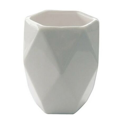 Portaspazzolino in ceramica bianco