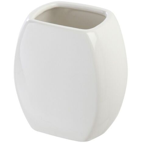 PORTASPAZZOLINO IN CERAMICA BIANCO
