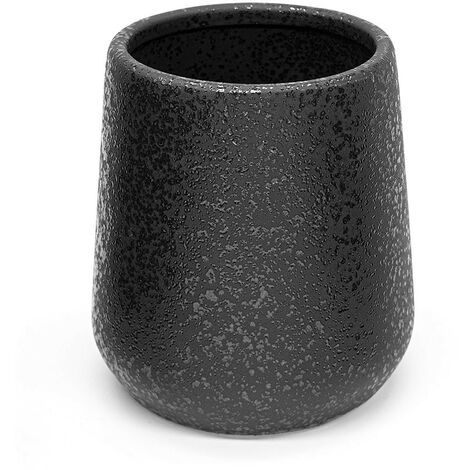 Dispenser Sapone Liquido in Ceramica Nero con Effetto Glitter