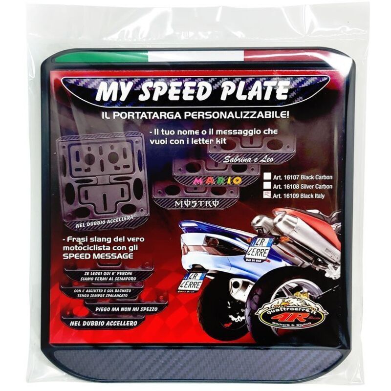 Portatarga Moto Universali, Black Italy