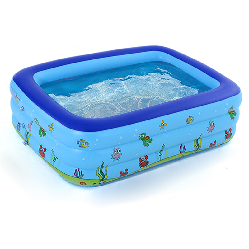 

Asupermall - Portatil piscina inflable infantil Piscina al aire libre cuenca del cabrito de los ninos Banera, Azul