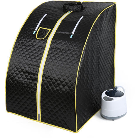 Portátil Sauna de Vapor SPA en Casa y Silla Pérdida de Peso Adelgazamiento Baño Interior Belleza (negro)