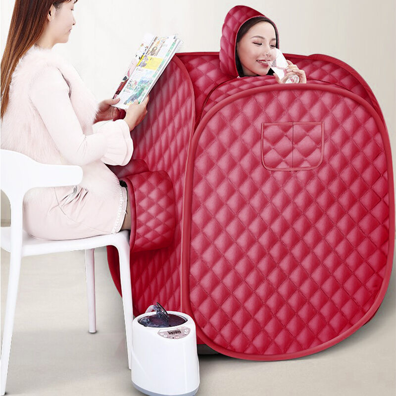 

Portátil Sauna de Vapor SPA hinchable para el baño con cabecera,personal Spa Body Adelgazamiento Baño - Rojo