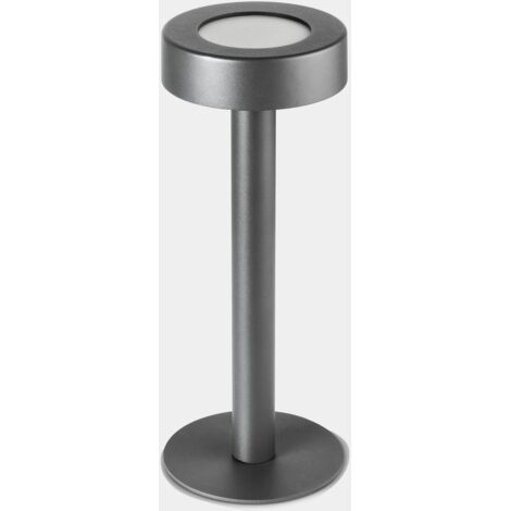 Portatile IP65 Orbit Rechargeable Big Hole Cover LED 1.5 Bianco caldo - 2700K TOUCH DIMMING Grigio urbano 118lm