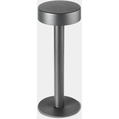 Portatile IP65 Orbit Rechargeable Covered LED 1.5 Bianco caldo - 3000K TOUCH DIMMING Grigio urbano 108lm