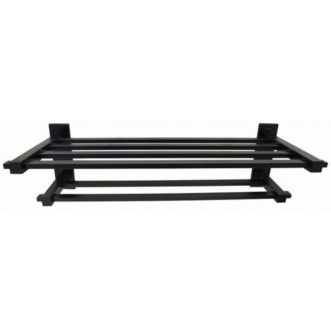 Portatoallas de acero inoxidable Negro mate - CM Baños