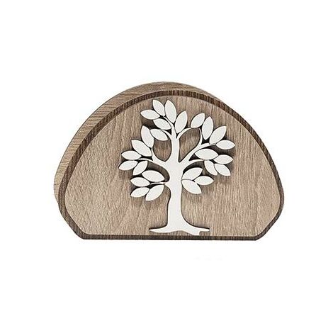 Porta mestoli personalizzabile in legno mdf 10 x h 16 cm, 3 mestoli inclusi