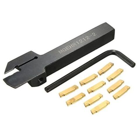 Portautensili per scanalatura Vtizikl Mgehr 1212-2 12 x 12 x 100 mm con 10 inserti Mgmn200