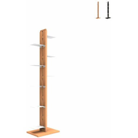 Portavasi piante da interno a colonna 10 scaffali design Zia Flora MH | Legno Naturale