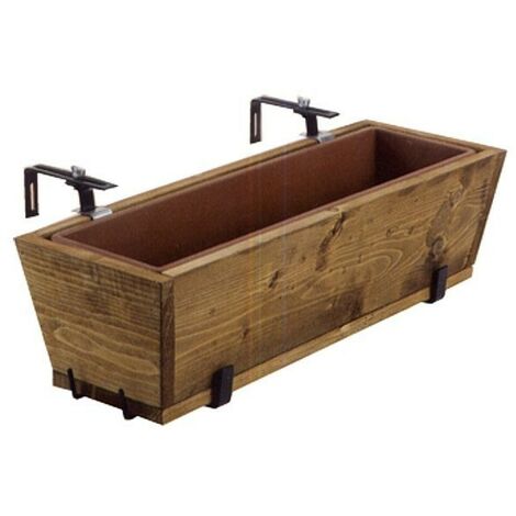 PORTAVASO BALCONE REG VASO LEGNO 55x22 BUZZI