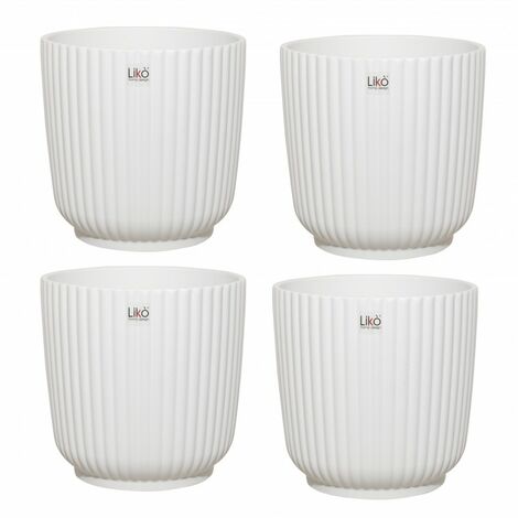 Asa Portavaso Quadro 10x10 Cm In Ceramica Bianco - Sottovaso Elegante E Moderno Per Piante E Fiori