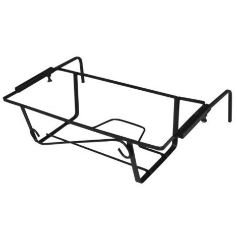 PORTAVASO DA BALCONE REGOLABILE NERO  cm. 50