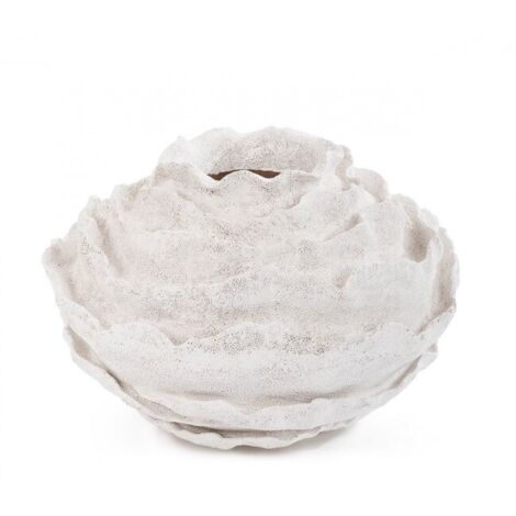 Portavaso decorativo natalizio Bianco in poliresina resistente all'acqua