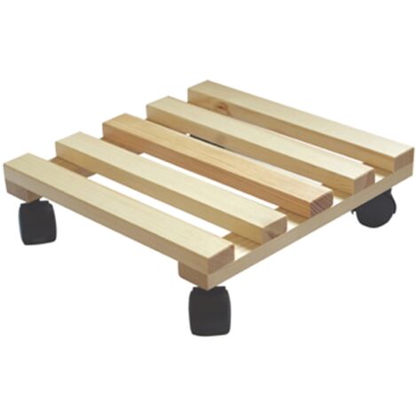 portavaso in legno ruote piroettanti