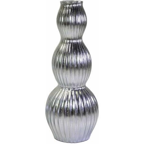 Portavaso resina argento cm Ø45xh120