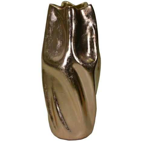 Portavaso resina oro cm ø45h100