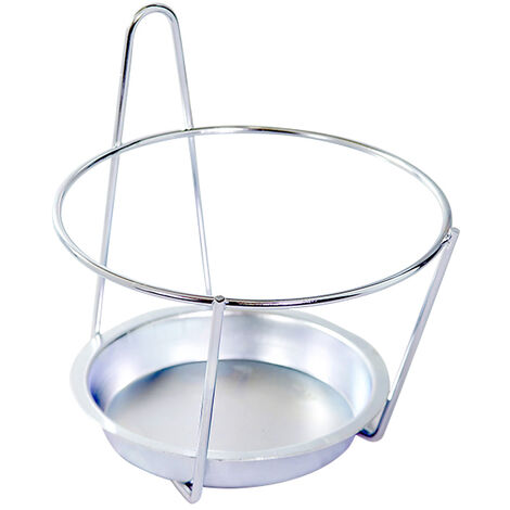 Portavaso singolo, zincato, con sottovaso, Ø 22 cm