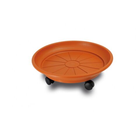 PORTAVASO TERRACOTTA Ø40CM C/RUOTE