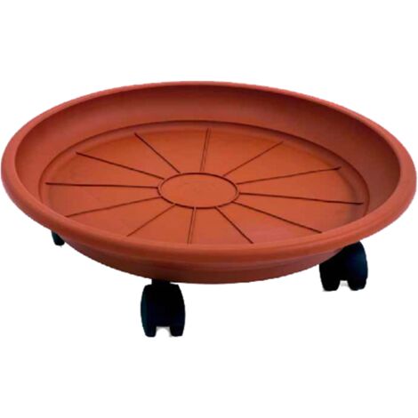 PORTAVASO TERRACOTTA Ø50CM C/RUOTE