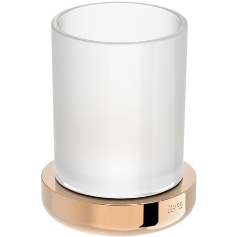 Portavaso y vaso de encimera TEMPO - ROCA Color: Oro rosado