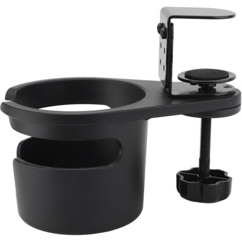 Portavasos giratorio para la oficina: soporte universal para tazas, botellas y garrafas de agua (ABS y metal, 10 cm de diámetro).