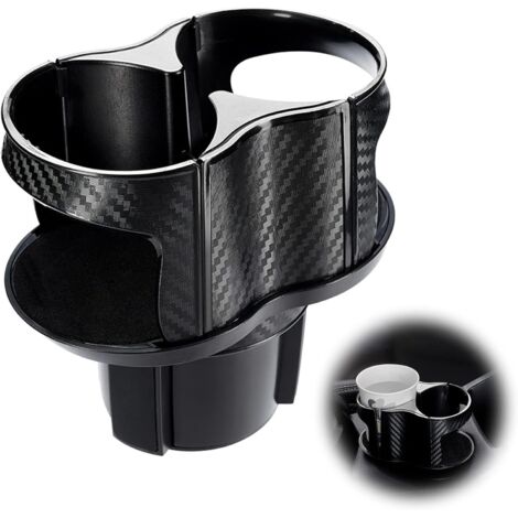 Portavasos multifuncional 2 en 1 para coche, adaptador de extensión para portavasos, portabotellas doble giratorio y ajustable.