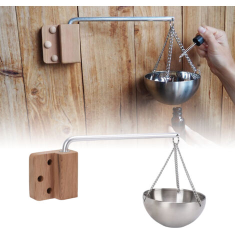 Portavasos para aceite de sauna – difusor de aromaterapia de acero inoxidable para spa y sauna – semicircular