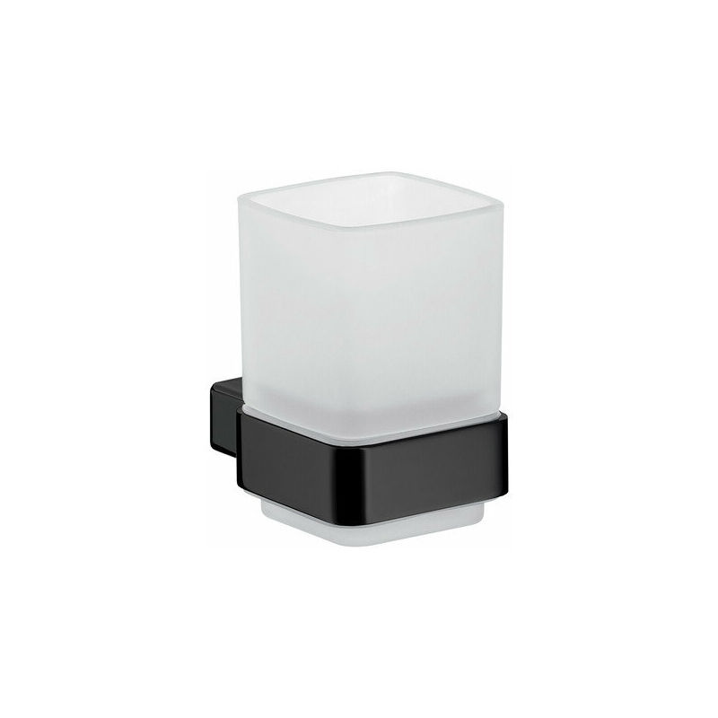 

Portavasos para loft Emco, modelo de pared, cristal satinado, color: Negro - 052013300