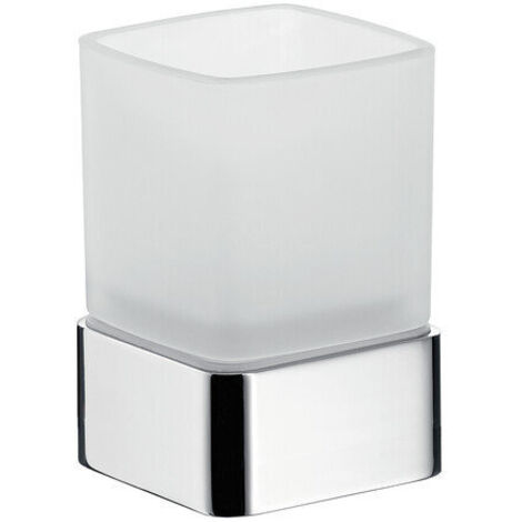 Portavasos para loft Emco, modelo de pie, cristal satinado, color: acero inoxidable - 052001601