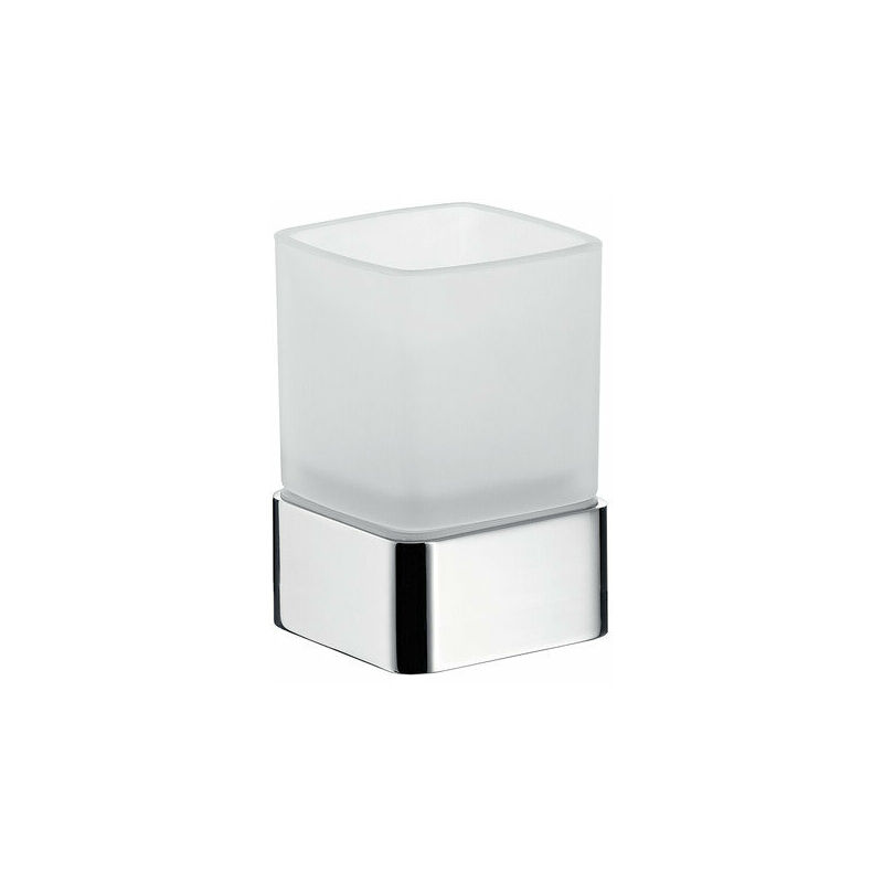 

Portavasos para loft modelo de pie, cristal satinado, color: cromado - 052000101 - Emco