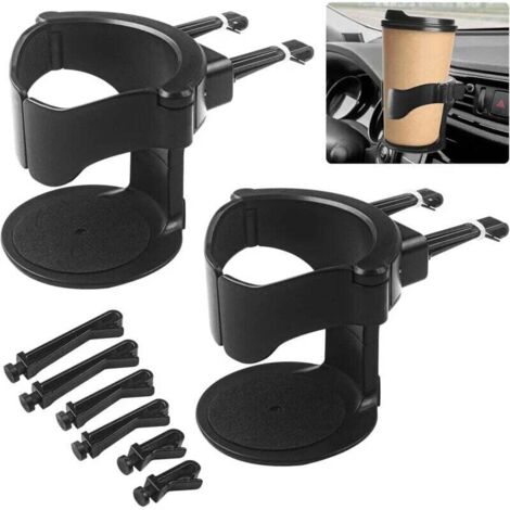 Portavasos para ventilación de coche, paquete de 2, soporte universal ajustable para ventilación de coche, soporte para bebidas y café